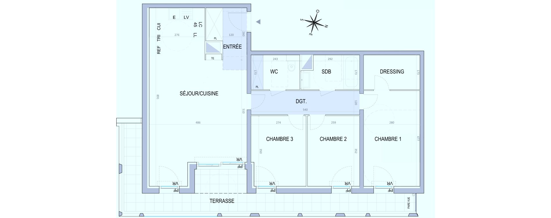 Appartement T4 de 90,70 m2 &agrave; Nice Joia