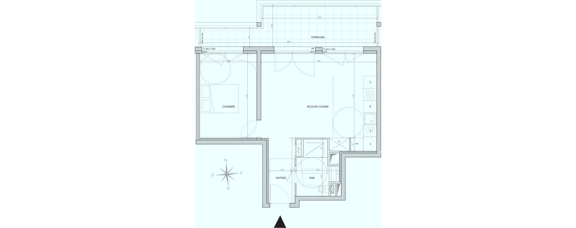 Appartement T2 de 45,60 m2 &agrave; Nice Joia