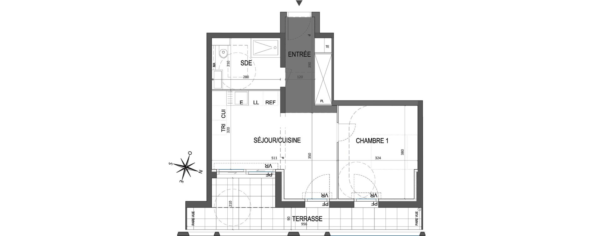 Appartement T2 de 41,00 m2 &agrave; Nice Joia