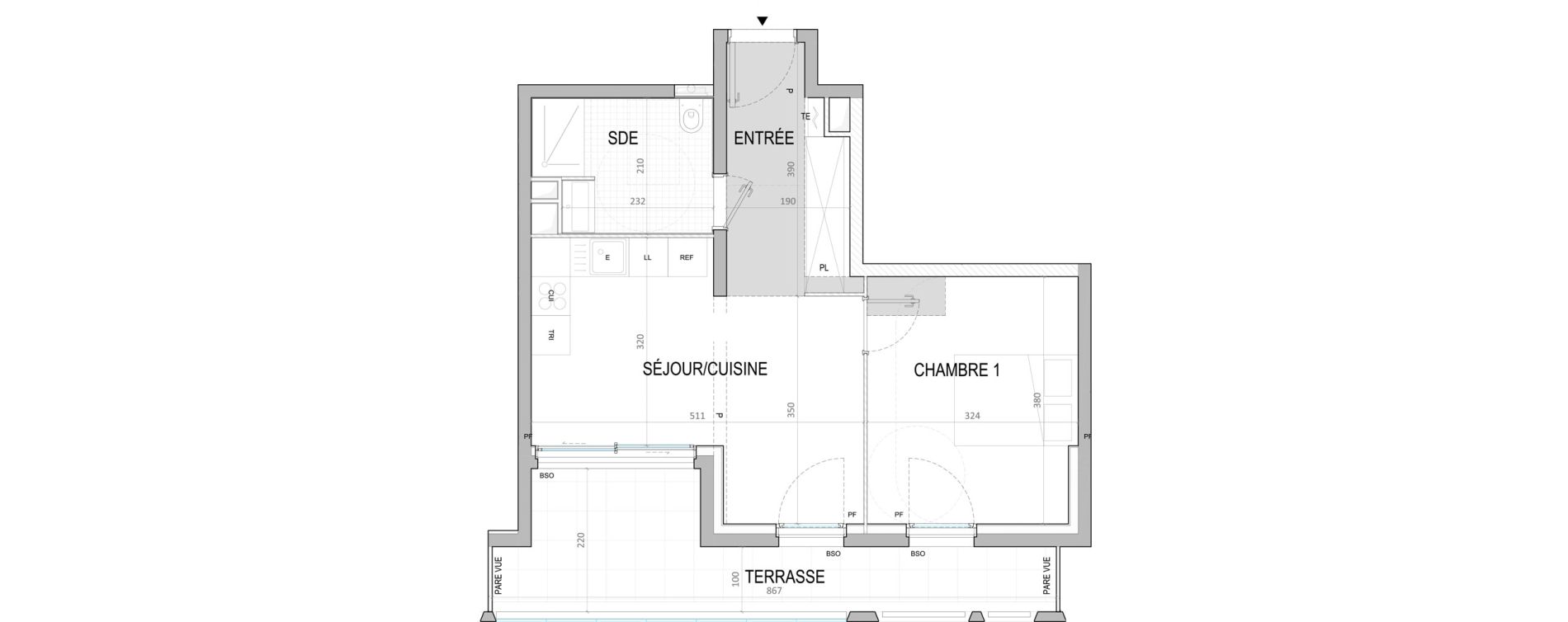 Appartement T2 de 41,00 m2 &agrave; Nice Joia