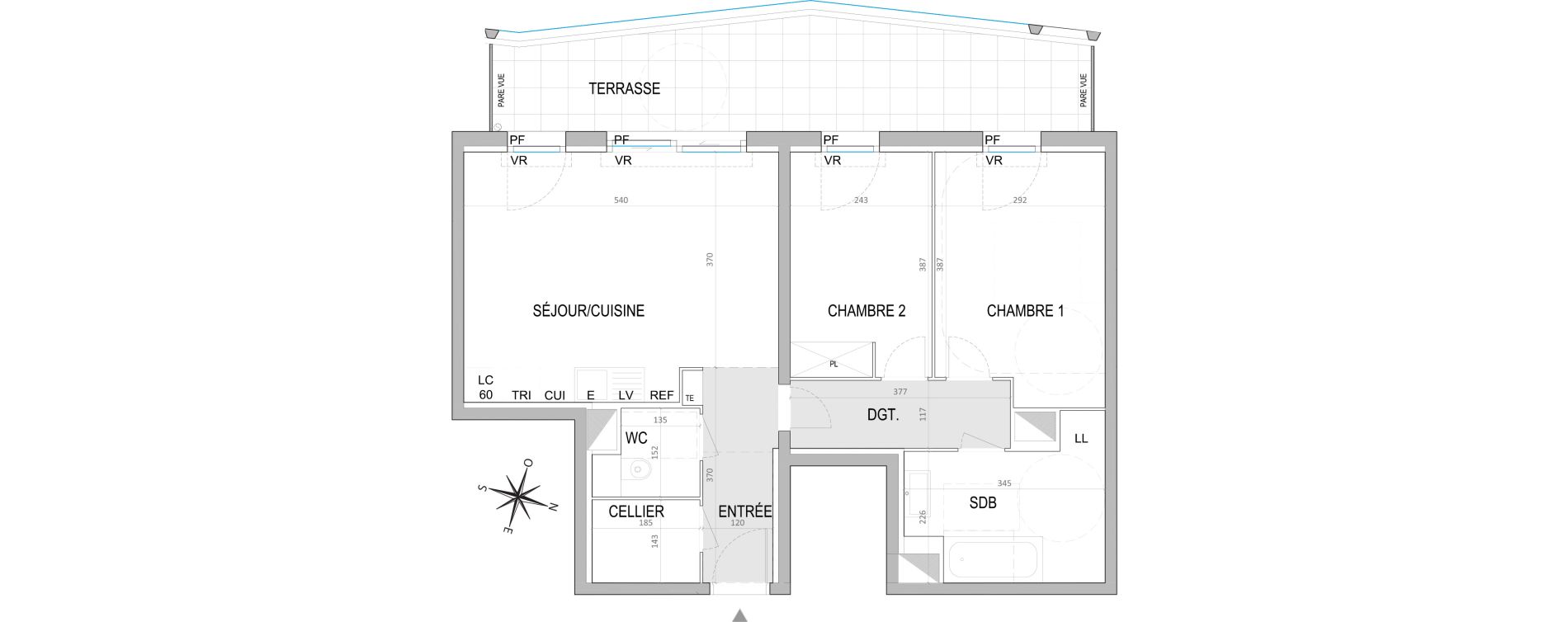 Appartement T3 de 65,40 m2 &agrave; Nice Joia