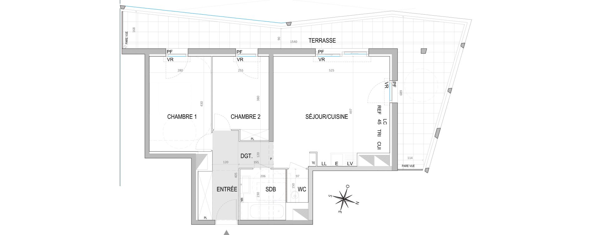 Appartement T3 de 60,50 m2 &agrave; Nice Joia