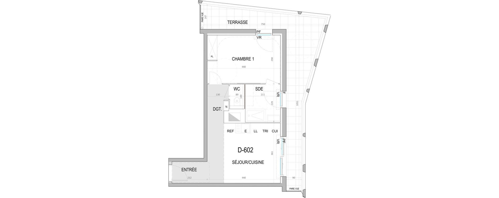 Appartement T2 de 40,20 m2 &agrave; Nice Joia