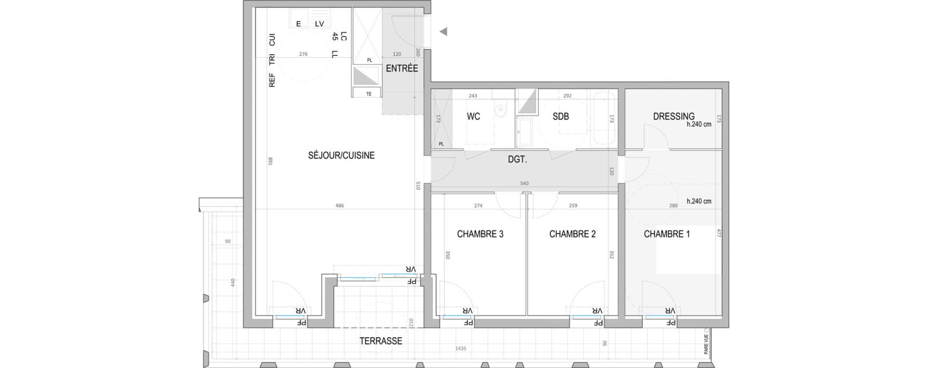 Appartement T4 de 90,80 m2 &agrave; Nice Joia