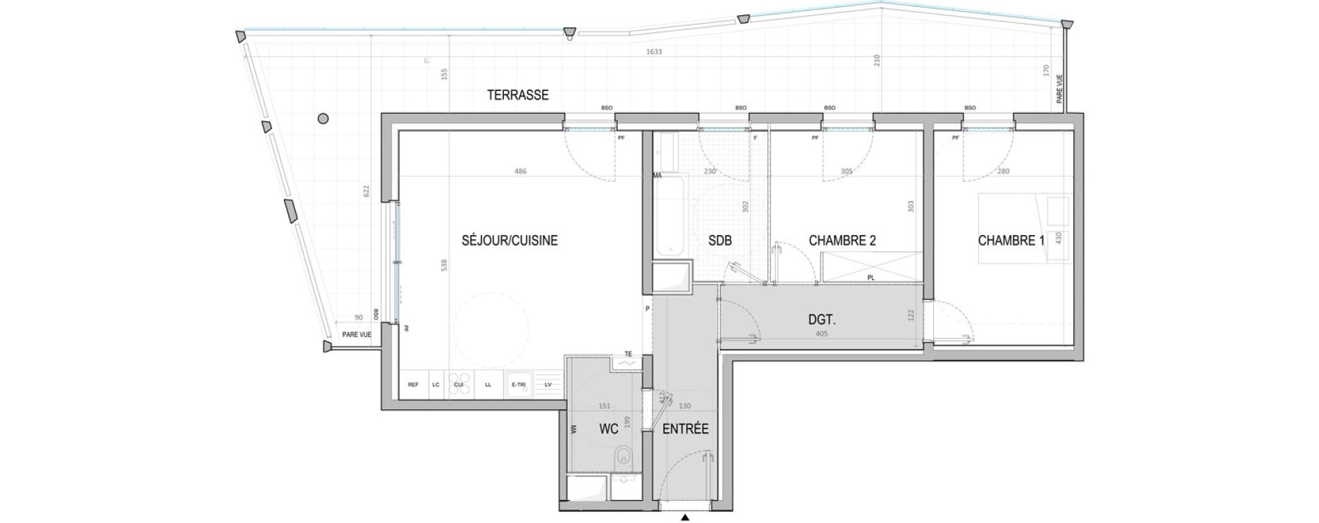 Appartement T3 de 67,00 m2 &agrave; Nice Joia