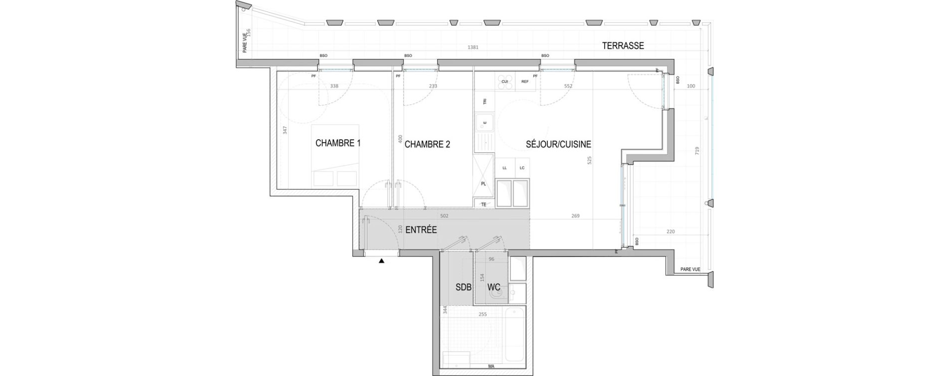 Appartement T3 de 58,00 m2 &agrave; Nice Joia