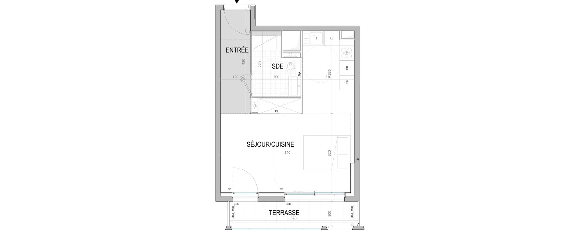 Appartement T1 de 34,60 m2 &agrave; Nice Joia