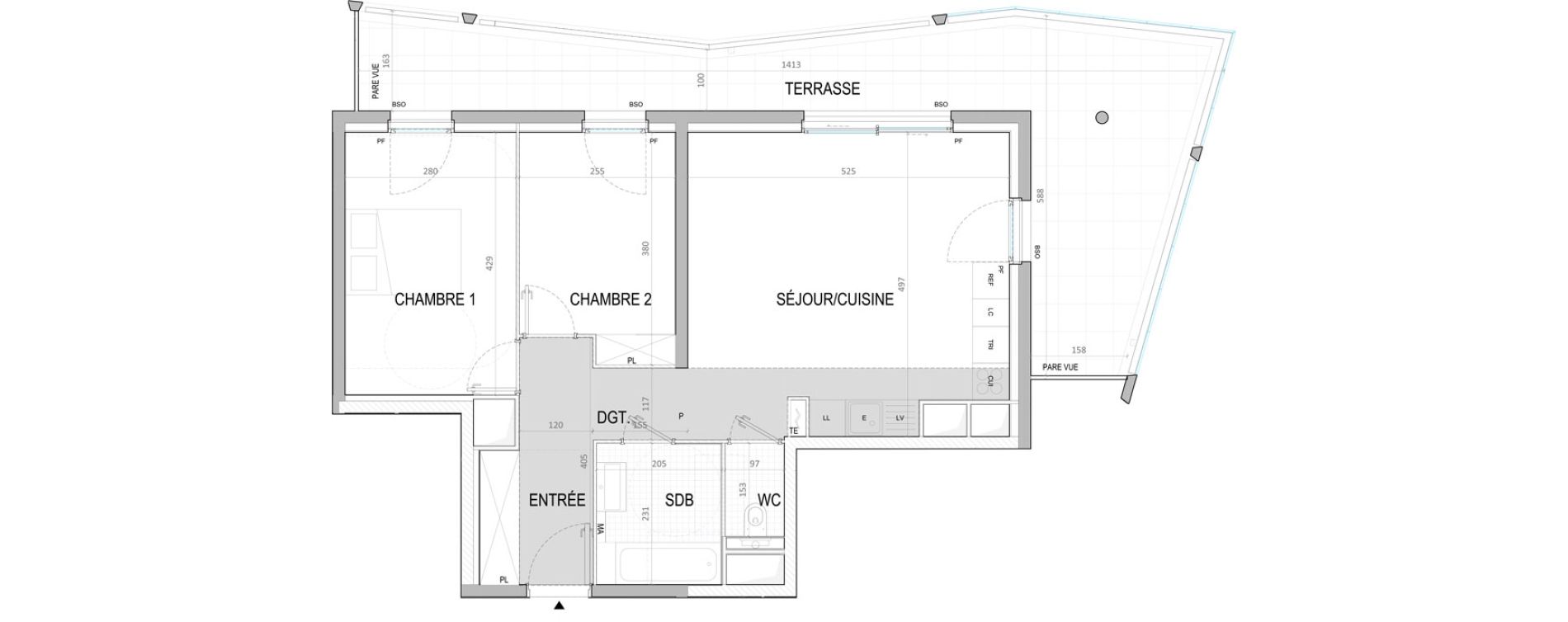 Appartement T3 de 60,60 m2 &agrave; Nice Joia