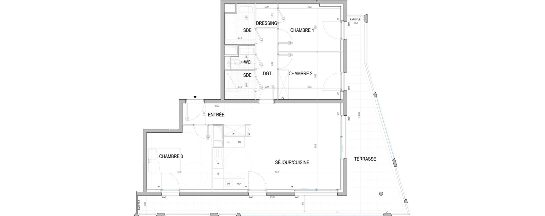 Appartement T4 de 81,60 m2 &agrave; Nice Joia