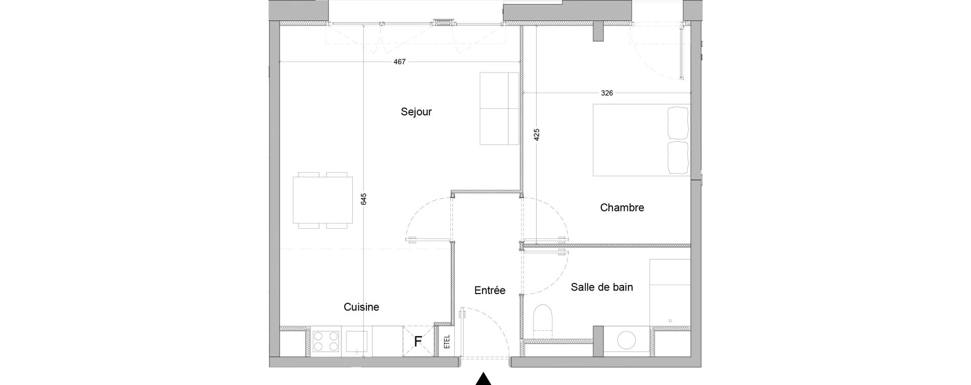Appartement T2 de 48,94 m2 &agrave; Nice Saint augustin