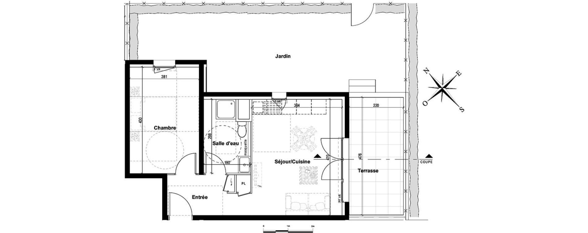 Appartement T2 de 39,67 m2 &agrave; Nice Saint sylvestre
