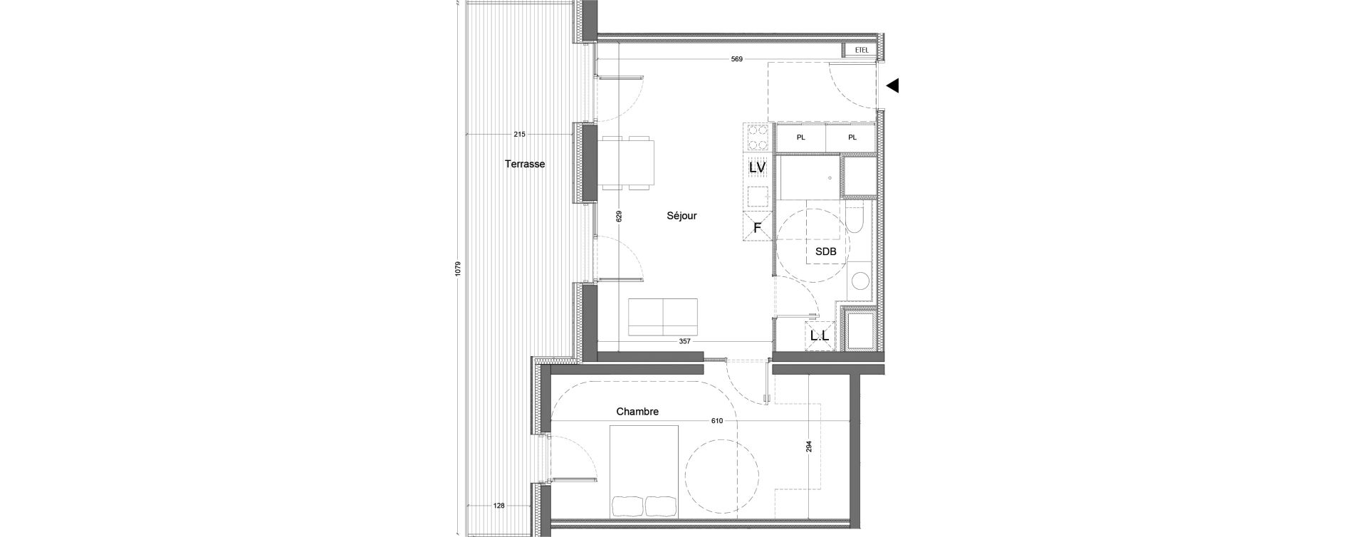Appartement T2 de 52,22 m2 &agrave; Nice Saint augustin