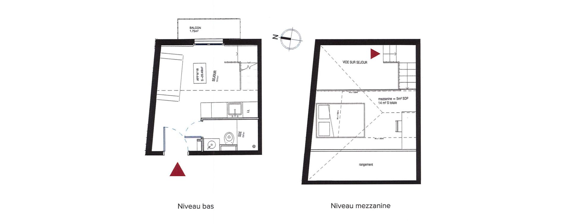 Appartement T2 de 20,48 m2 &agrave; Nice Saint sylvestre