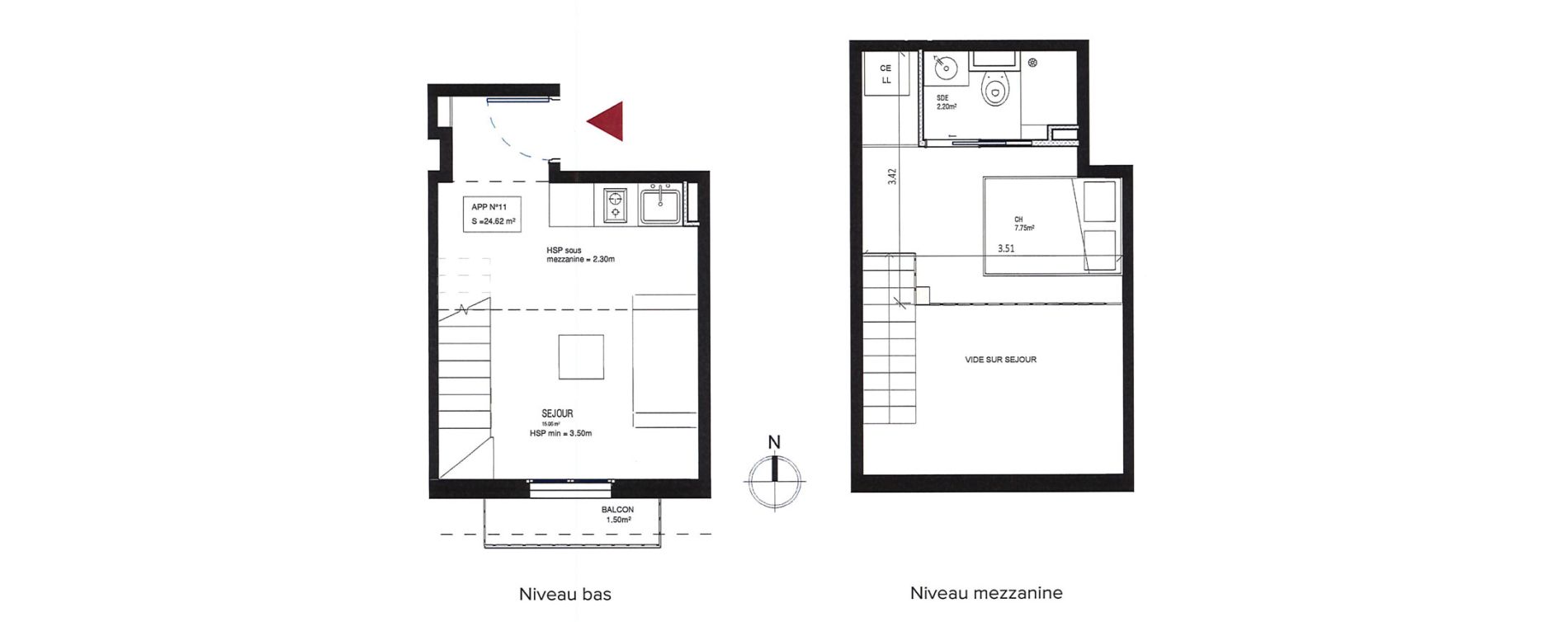 Appartement T2 de 24,62 m2 &agrave; Nice Saint sylvestre