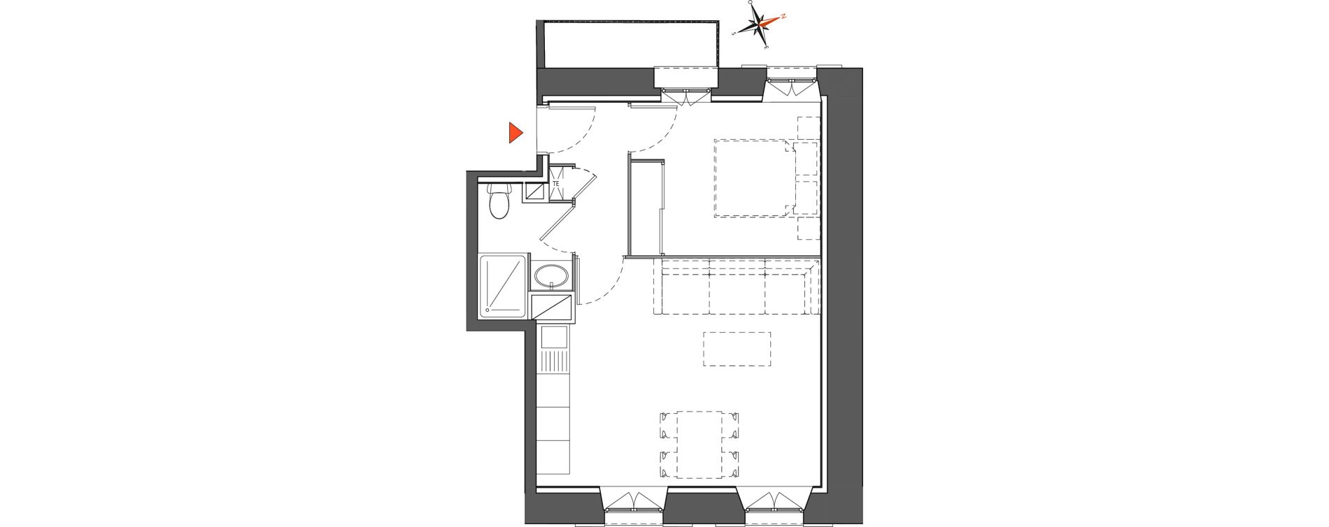 Appartement T2 de 36,00 m2 &agrave; Nice Riquier