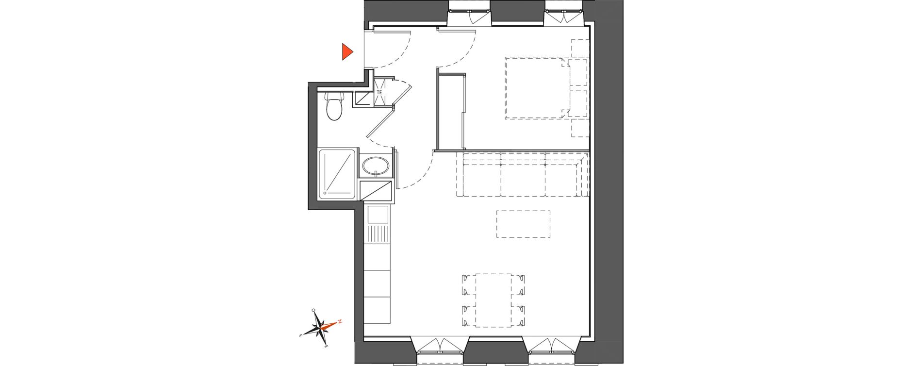 Appartement T2 de 36,40 m2 &agrave; Nice Riquier
