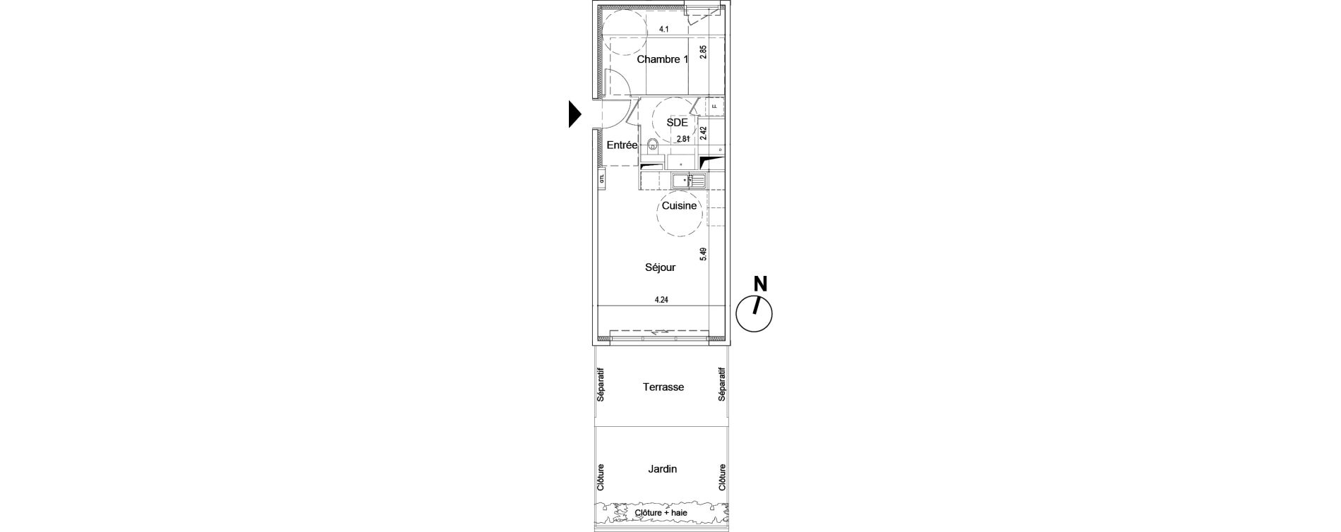 Appartement T2 de 43,70 m2 &agrave; Nice Nord-saqui