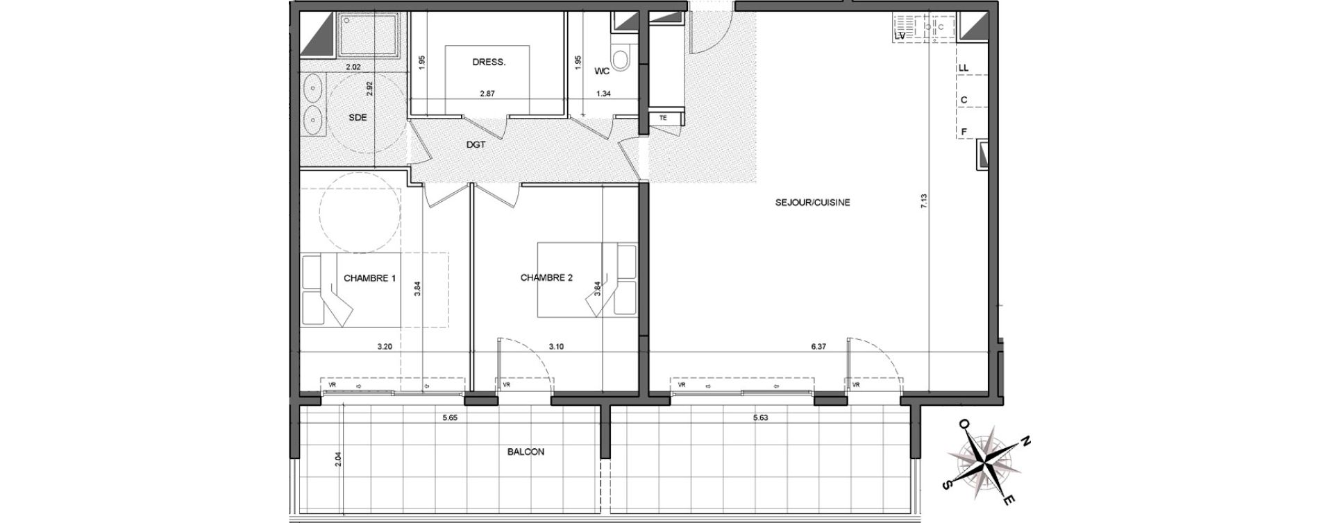 Appartement T3 de 87,83 m2 &agrave; Nice Cimiez