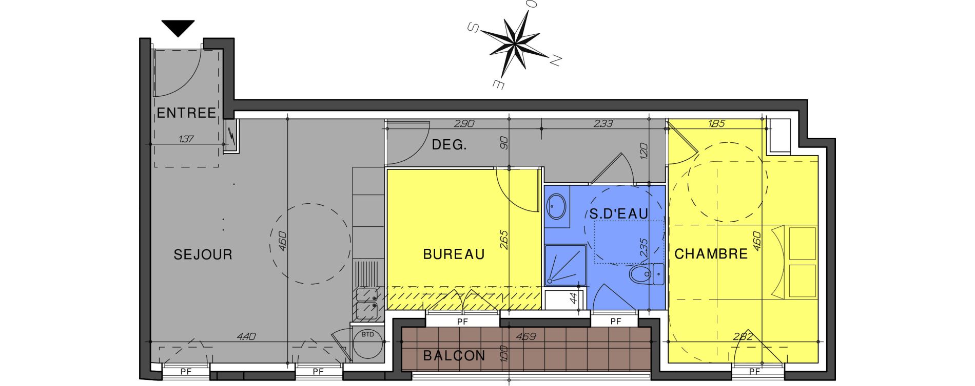 Appartement T2 de 52,30 m2 &agrave; Nice Saint sylvestre