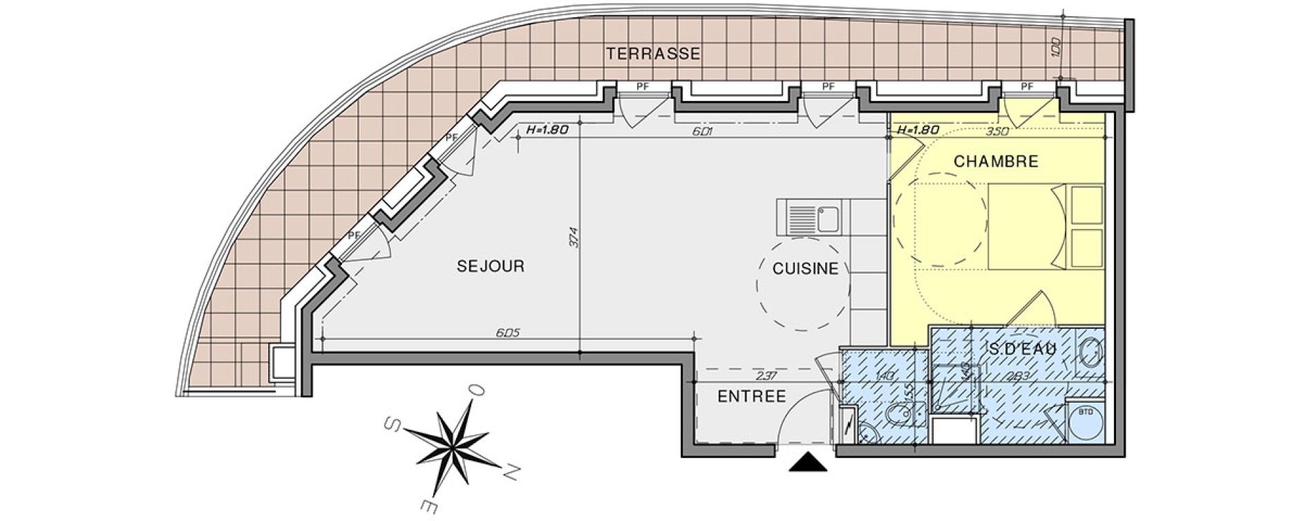 Appartement T2 de 53,60 m2 &agrave; Nice Saint sylvestre