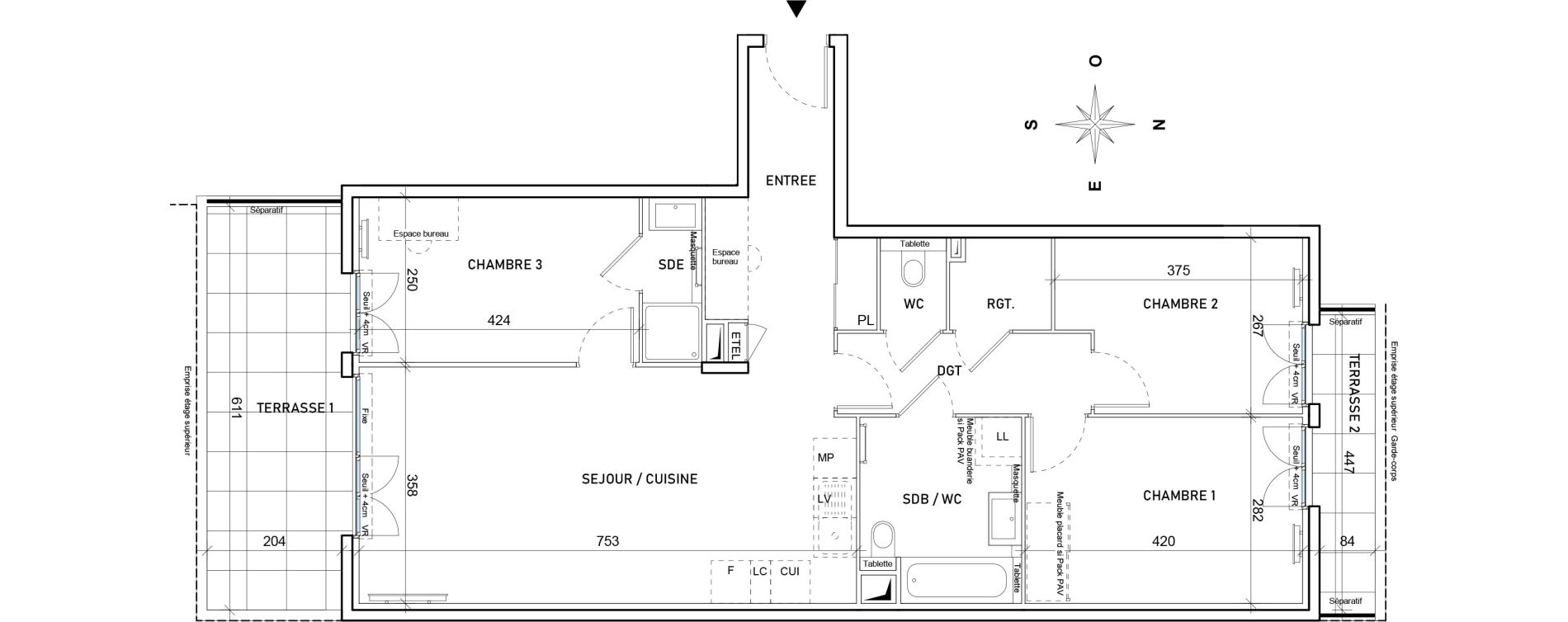 Appartement T4 de 83,74 m2 &agrave; Nice Saint isidore