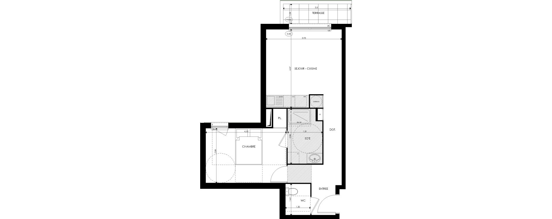 Appartement T2 de 43,50 m2 &agrave; Nice Saint sylvestre