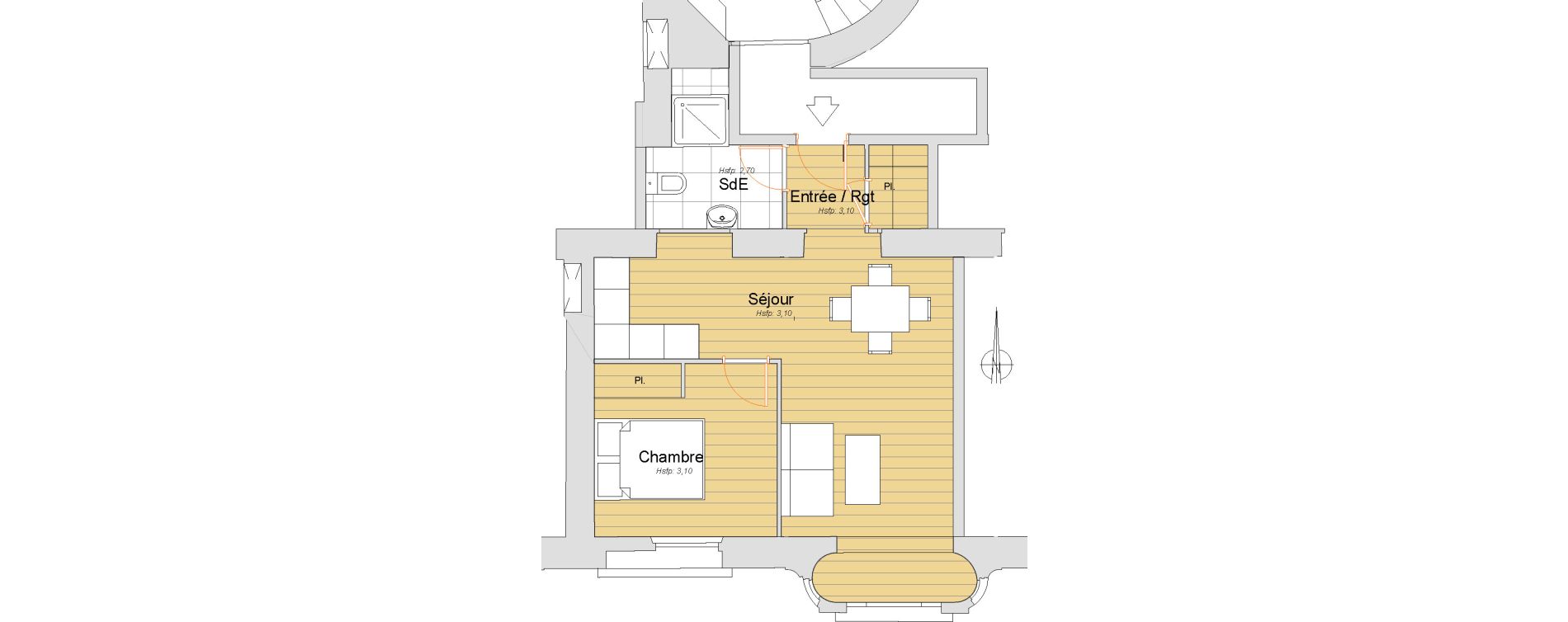 Appartement T2 de 41,54 m2 &agrave; Nice Carre d or