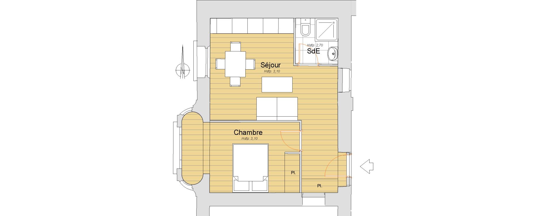 Appartement T2 de 36,08 m2 &agrave; Nice Carre d or