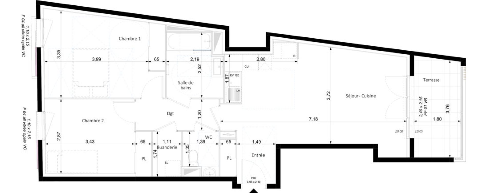 Appartement T3 de 67,50 m2 &agrave; Nice La madeleine