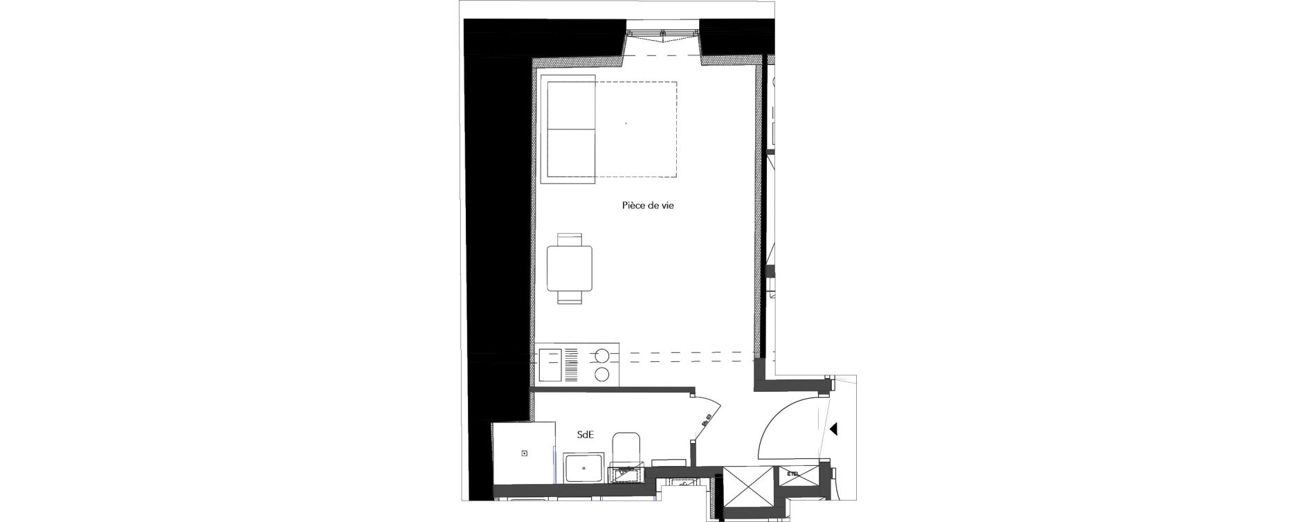 Appartement T1 de 21,85 m2 &agrave; Nice Carre d or