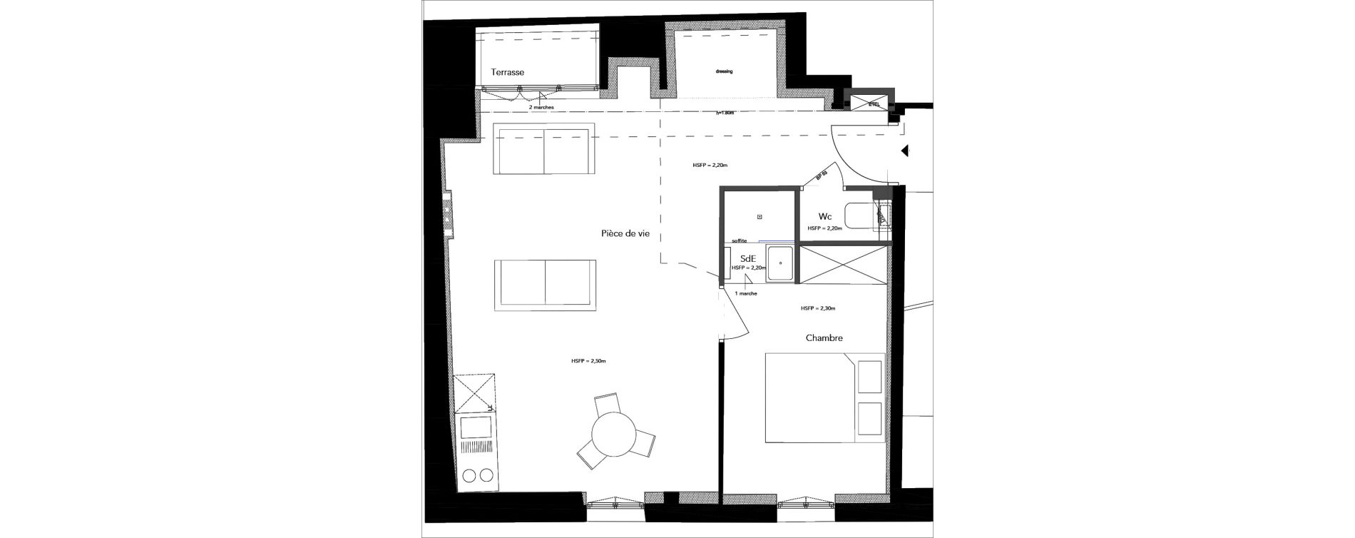 Appartement T2 de 41,65 m2 &agrave; Nice Carre d or