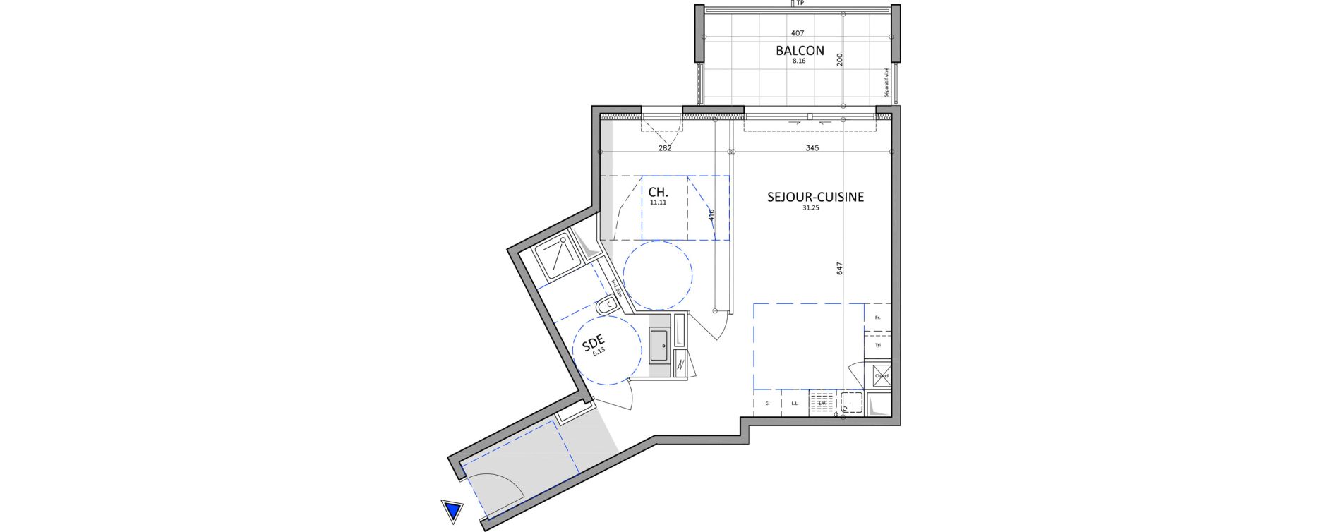 Appartement T2 de 48,49 m2 &agrave; Nice Rimiez