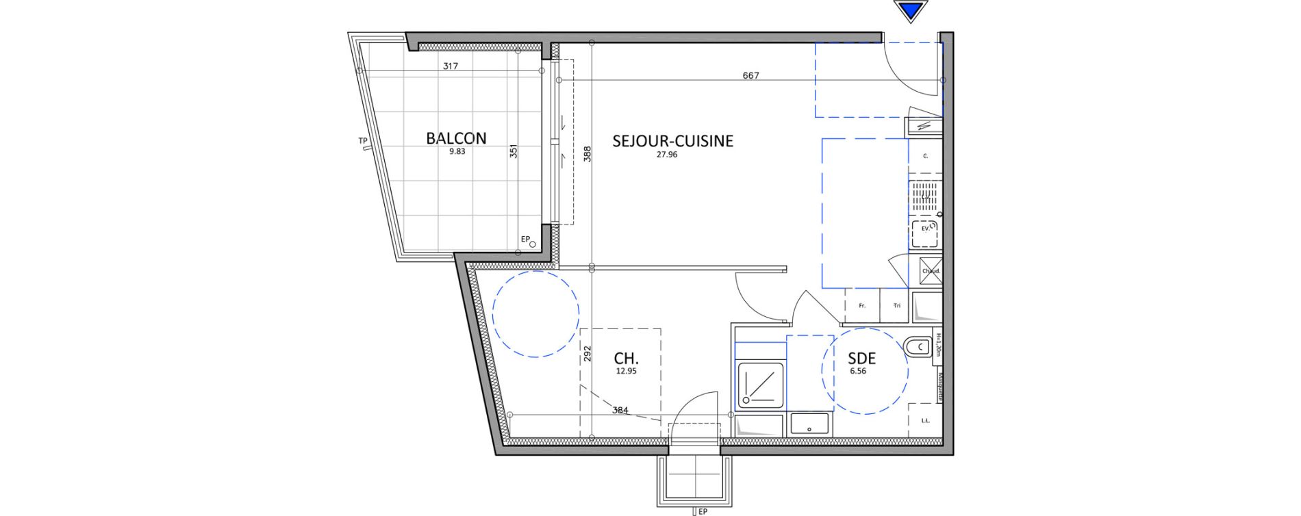 Appartement T2 de 47,47 m2 &agrave; Nice Rimiez