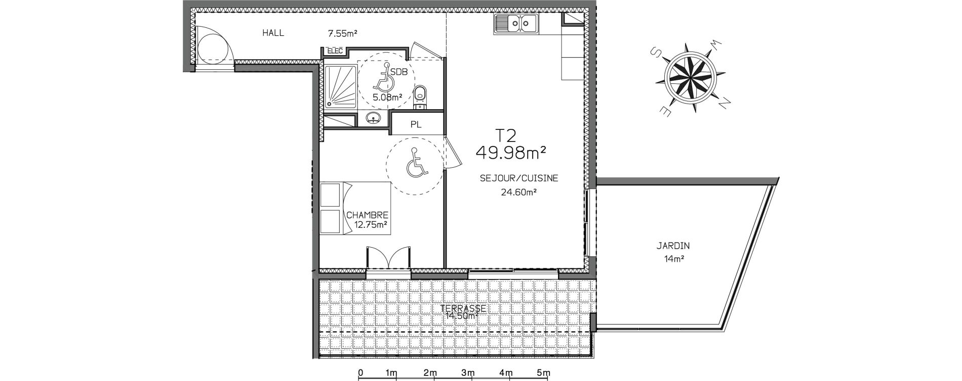 Appartement T2 de 49,98 m2 &agrave; Nice Saint antoine