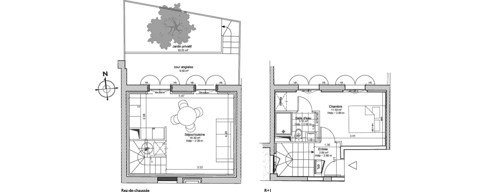 Duplex T2 de 35,00 m2 &agrave; Nice Vernier
