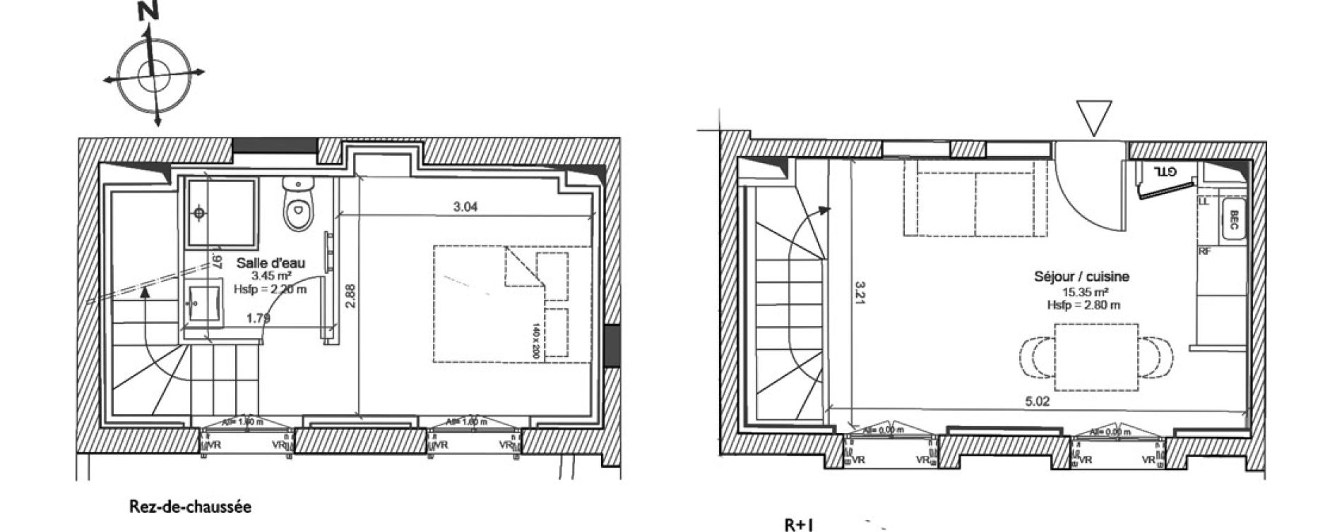 Duplex T2 de 28,10 m2 &agrave; Nice Vernier