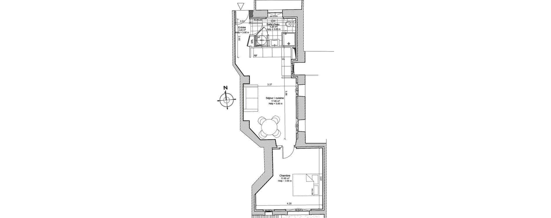 Appartement T2 de 38,30 m2 &agrave; Nice Vernier