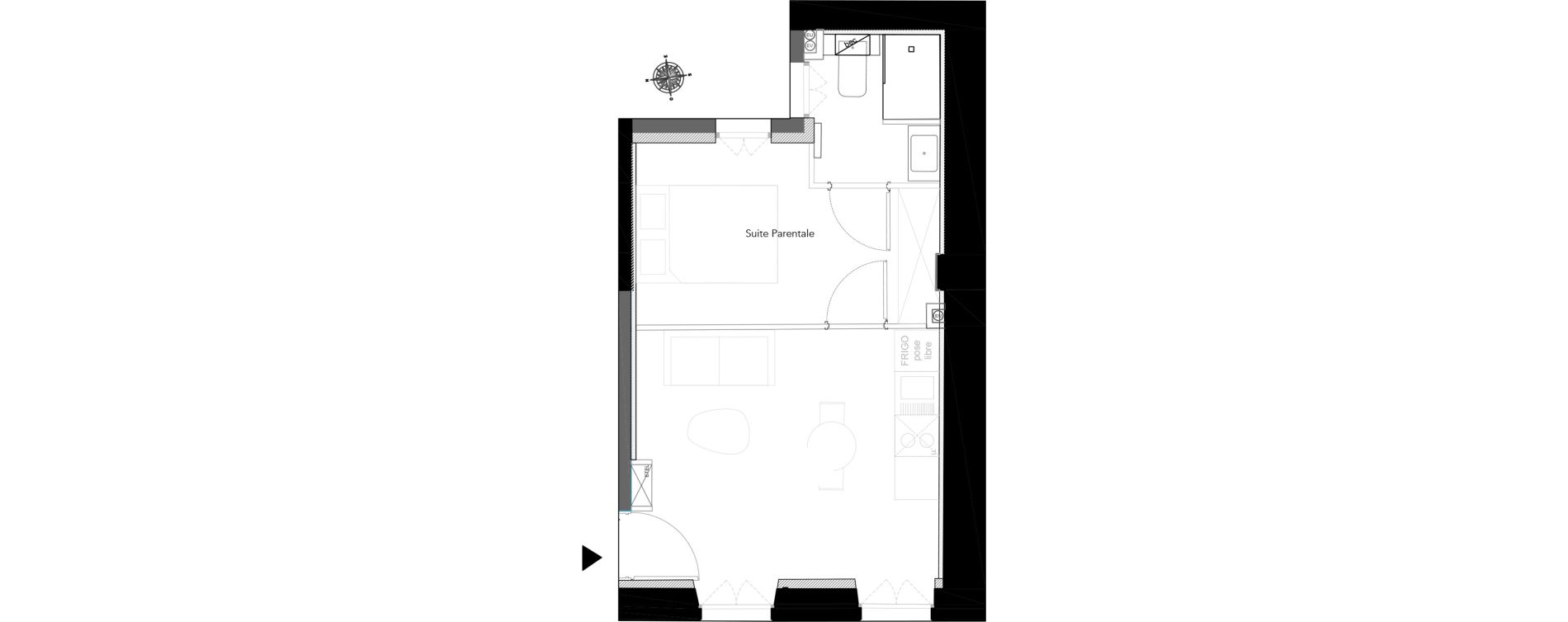Appartement T2 de 30,30 m2 &agrave; Nice Bonaparte