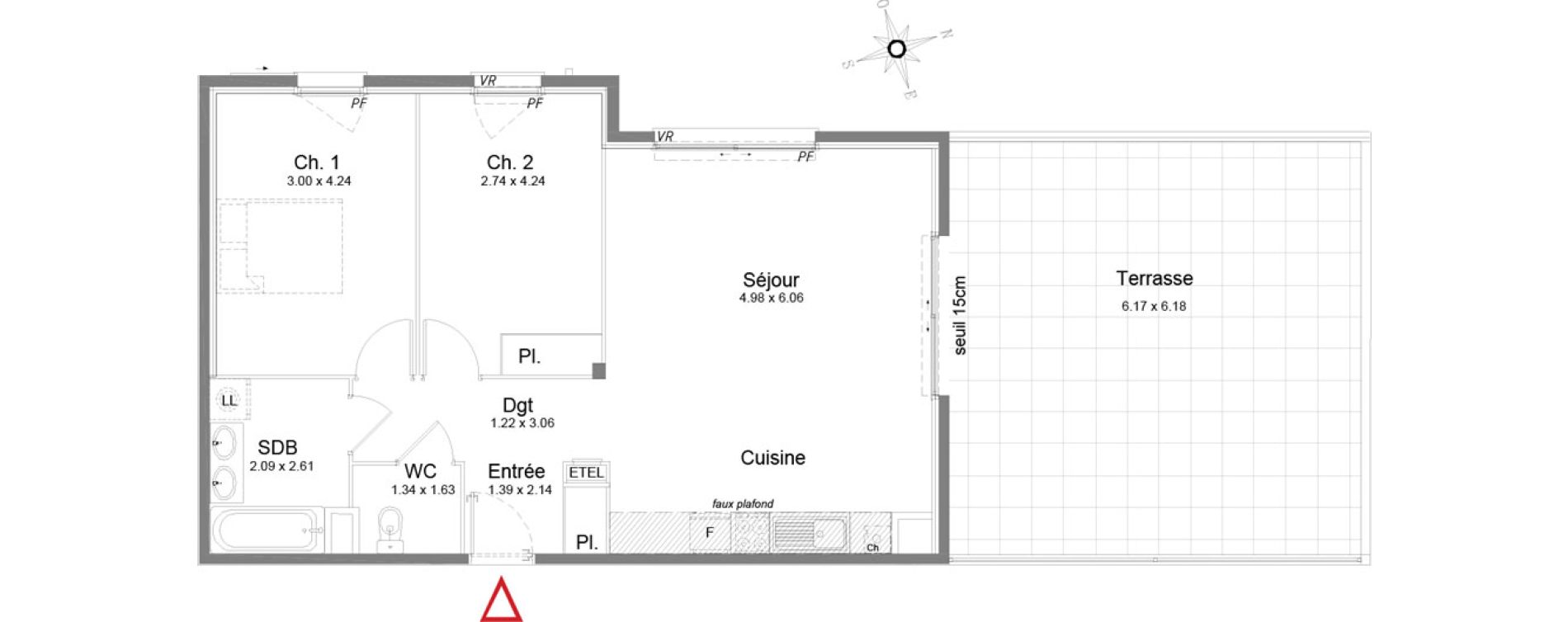 Appartement T3 de 68,75 m2 &agrave; Opio Le gorgier