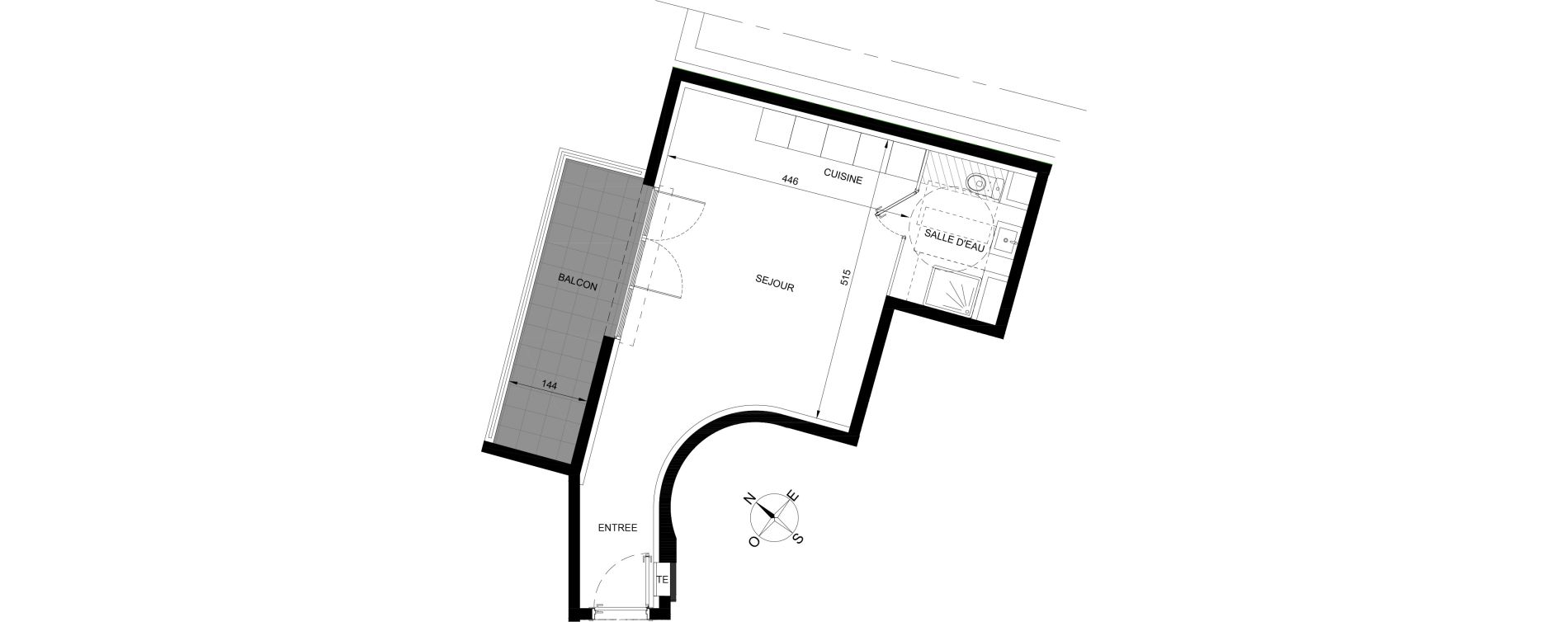 Appartement T1 de 33,55 m2 &agrave; Roquebrune-Cap-Martin Carnoles
