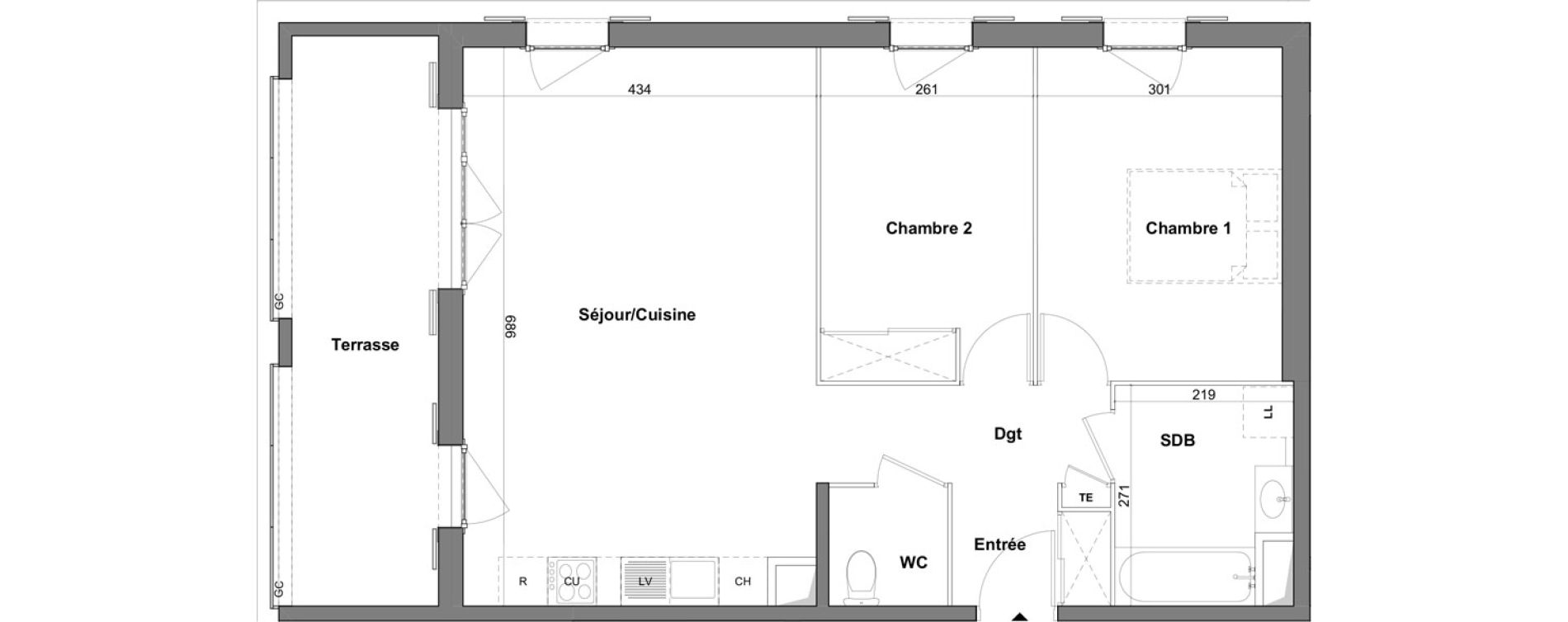 Appartement T3 de 67,06 m2 &agrave; Roquefort-Les-Pins Centre