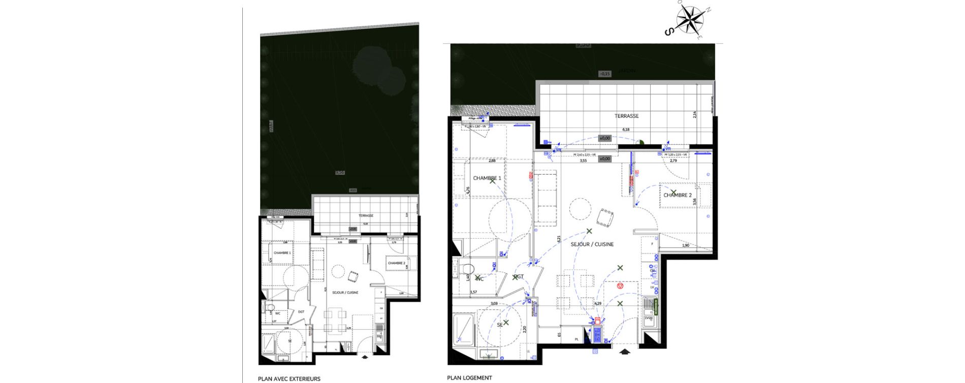 Appartement T3 de 59,50 m2 &agrave; Saint-Andr&eacute;-De-La-Roche Centre