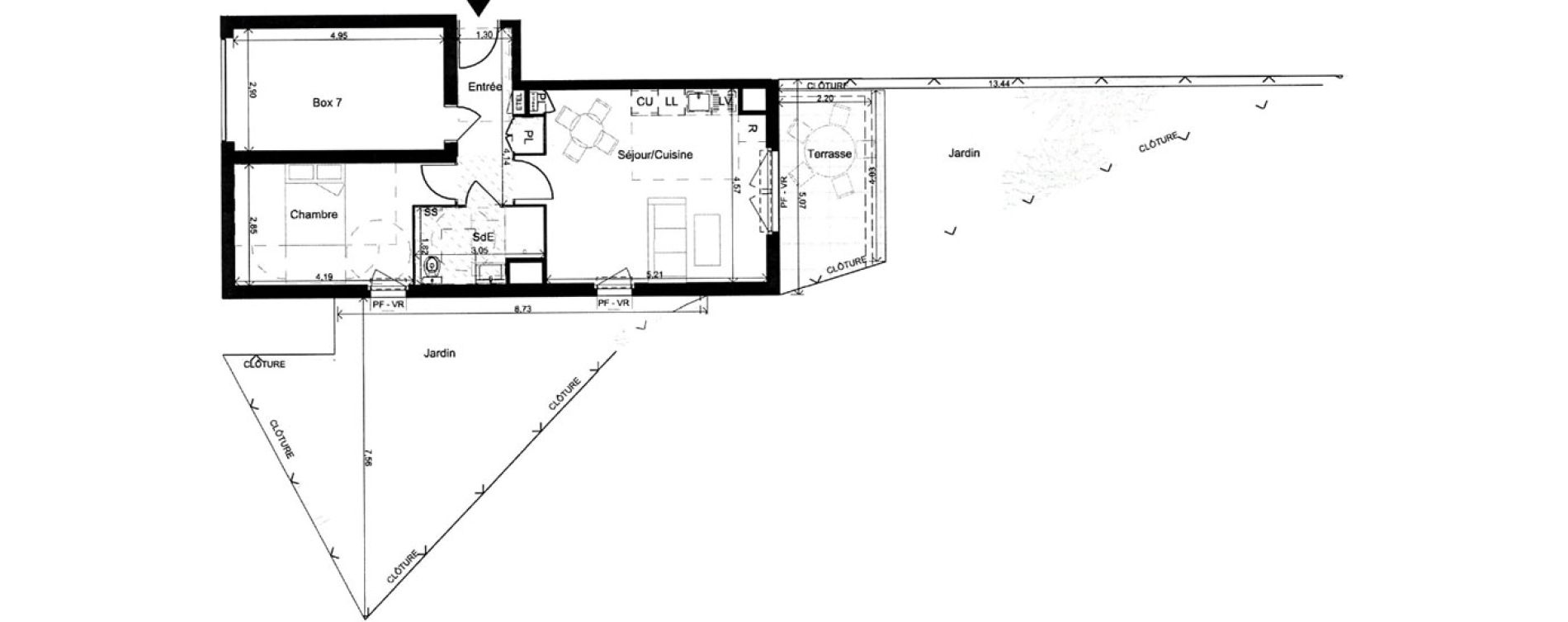 Appartement T2 de 48,40 m2 &agrave; Saint-Andr&eacute;-De-La-Roche Centre