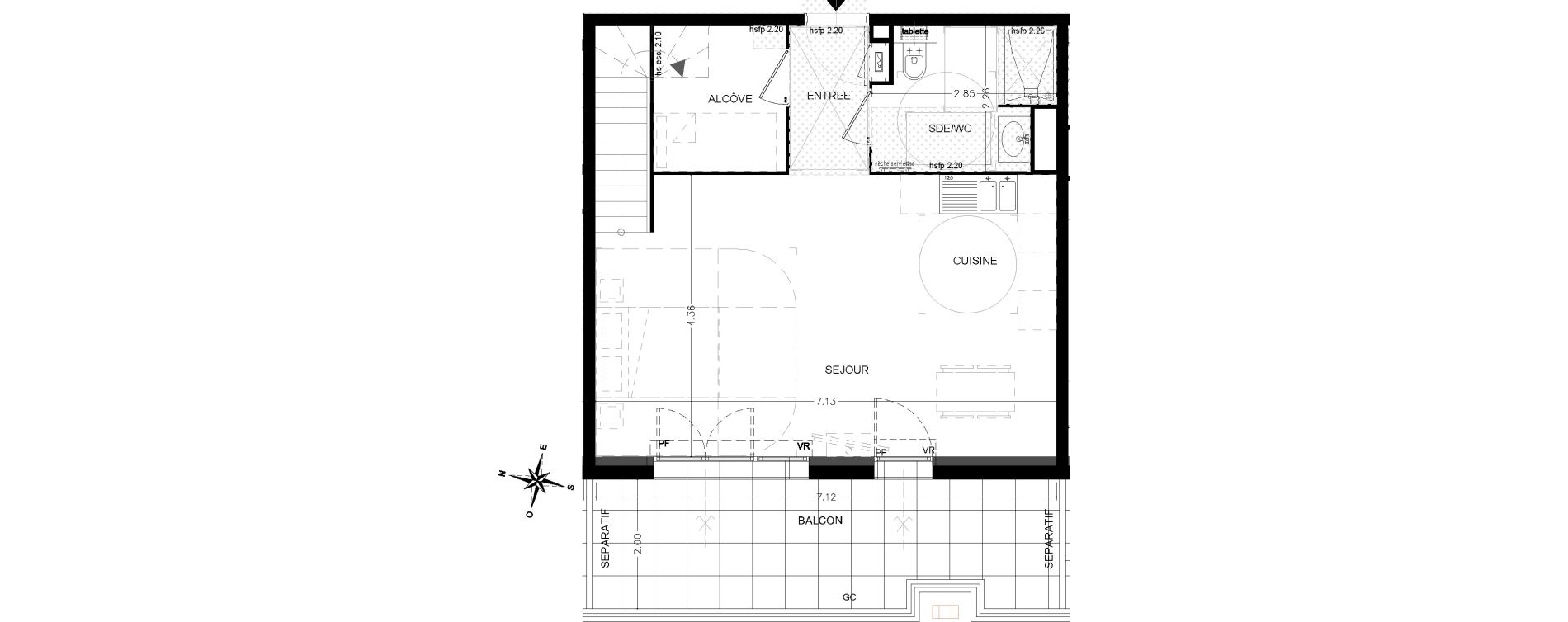 Duplex T3 de 81,30 m2 &agrave; Saint-&Eacute;tienne-De-Tin&eacute;e Centre