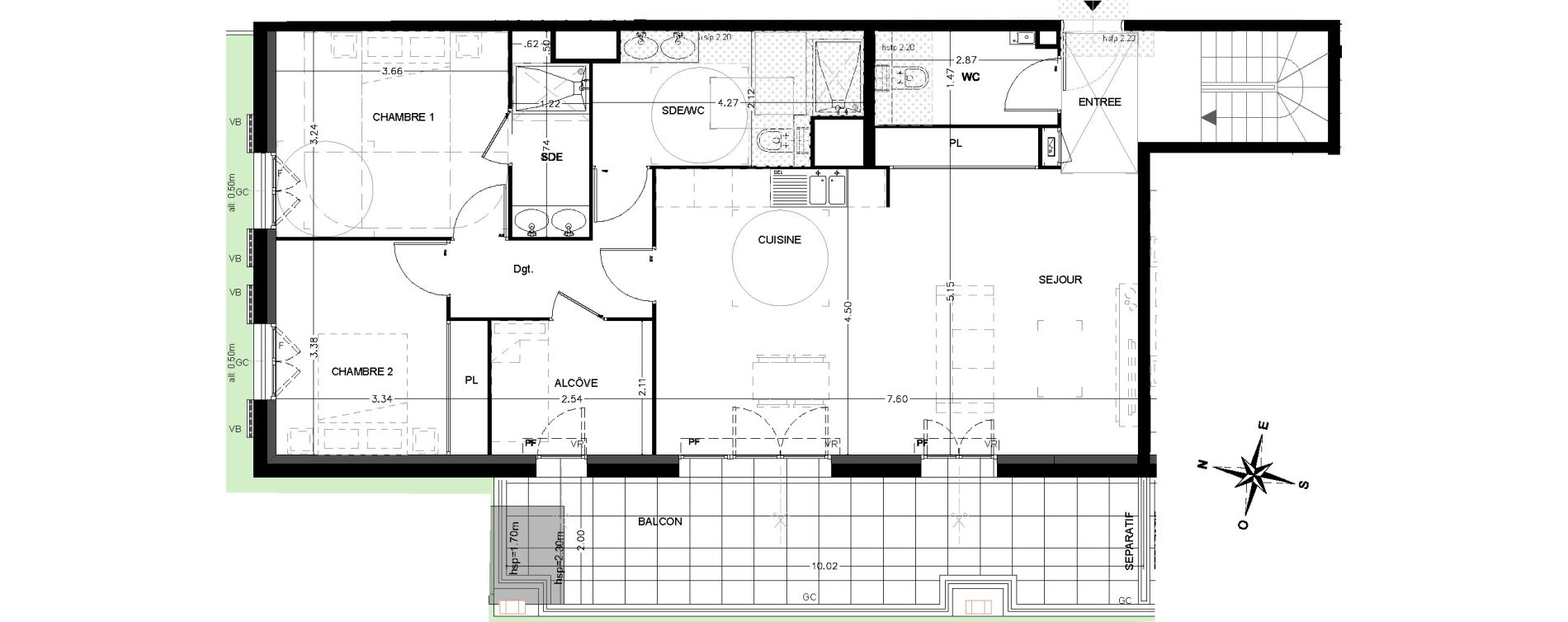 Duplex T5 de 127,40 m2 &agrave; Saint-&Eacute;tienne-De-Tin&eacute;e Centre
