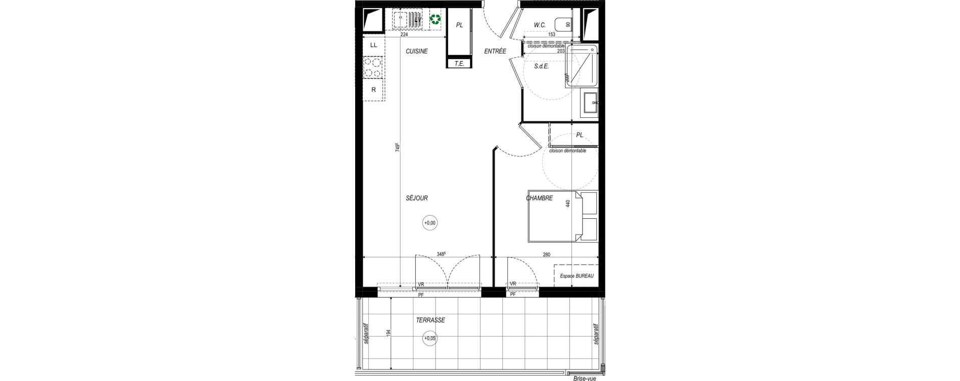 Appartement T2 de 45,59 m2 &agrave; Saint-Laurent-Du-Var Tuilli&egrave;re - la tour - les iscles - les crottes