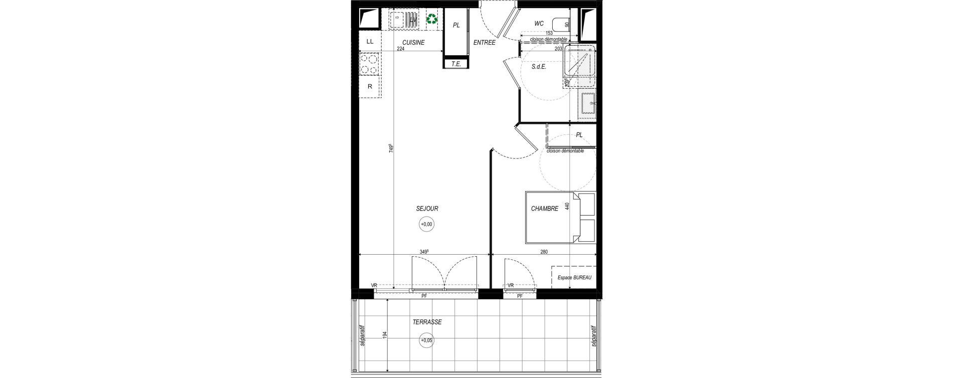 Appartement T2 de 45,64 m2 &agrave; Saint-Laurent-Du-Var Tuilli&egrave;re - la tour - les iscles - les crottes