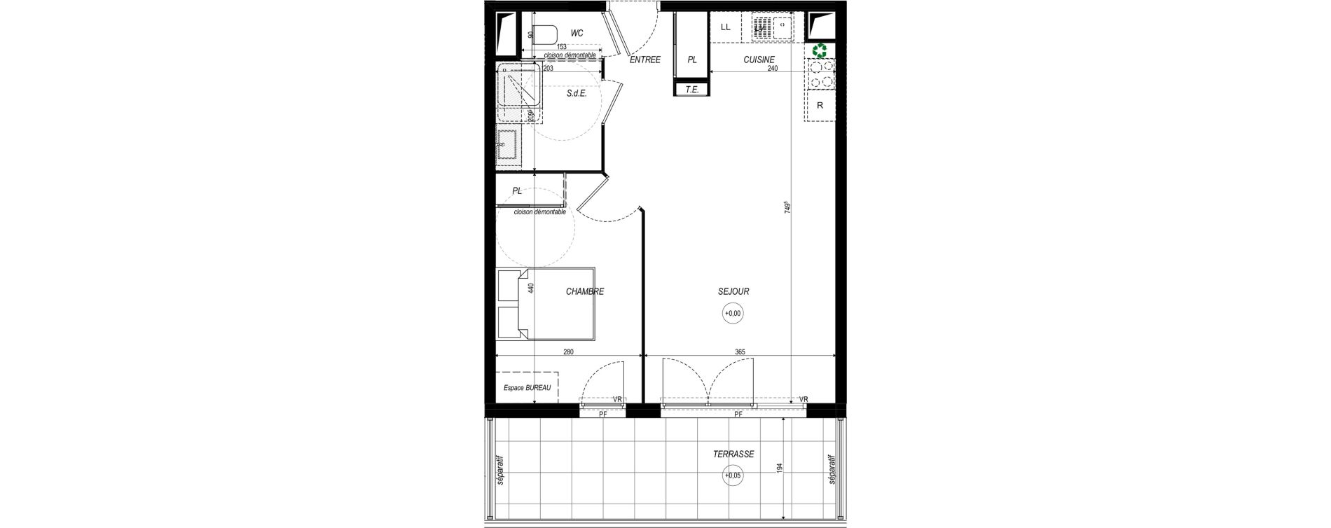 Appartement T2 de 46,81 m2 &agrave; Saint-Laurent-Du-Var Tuilli&egrave;re - la tour - les iscles - les crottes