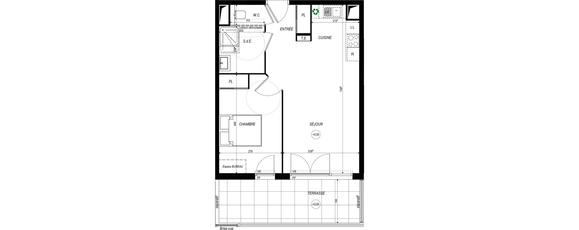 Appartement T2 de 44,84 m2 &agrave; Saint-Laurent-Du-Var Tuilli&egrave;re - la tour - les iscles - les crottes