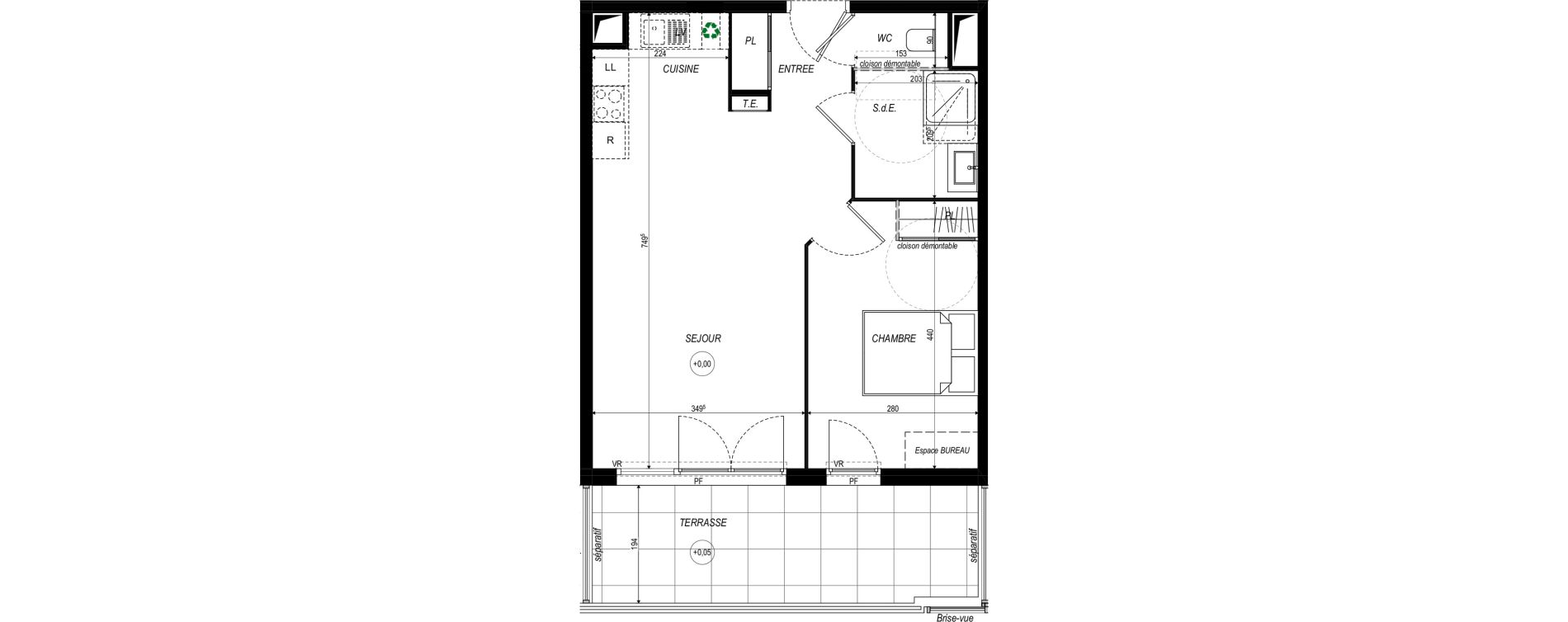 Appartement T2 de 45,65 m2 &agrave; Saint-Laurent-Du-Var Tuilli&egrave;re - la tour - les iscles - les crottes